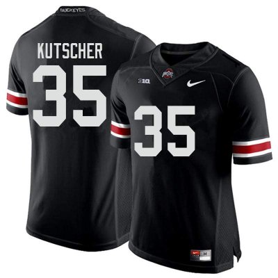 NCAA Ohio State Buckeyes Men's #35 Austin Kutscher Black Nike Football College Jersey TUV1745TI